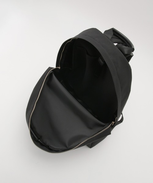 ROPE'（ロペ）の「【撥水】【A4対応】リサイクルコットンポリエステルウェザー リュック（バックパック/リュック・レディース・ブラック・FREE）」の3枚目の写真