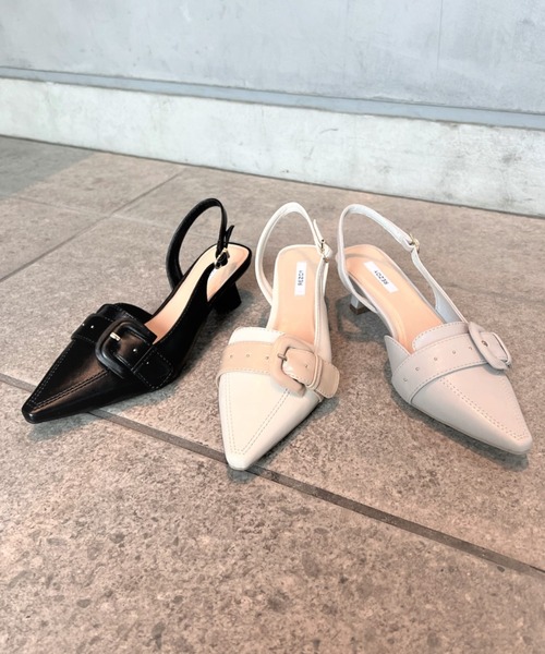 R&E(アールアンドイー)の「【REZOY】ベルテッドデザインバックストラップLOWヒールパンプス(パンプス・レディース・ライトグレー/ブラック/アイボリー・22cm/22.5cm/23cm/23.5cm/24cm/24.5cm)」の17枚目の写真