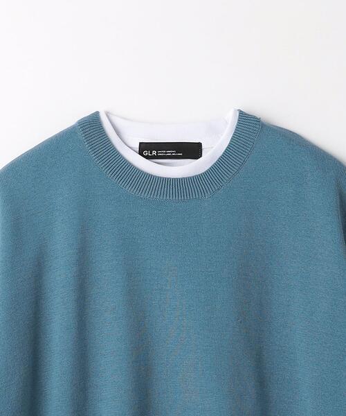 green label relaxing（グリーンレーベルリラクシング）の「コットン アクリル テンジク レイヤード Tシャツ（ニット/セーター・メンズ・ライトグレー/ライトブルー/ブラック・XL/L/S/M）」の13枚目の写真