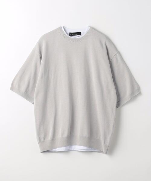 green label relaxing（グリーンレーベルリラクシング）の「コットン アクリル テンジク レイヤード Tシャツ（ニット/セーター・メンズ・ライトグレー/ライトブルー/ブラック・XL/L/S/M）」の20枚目の写真