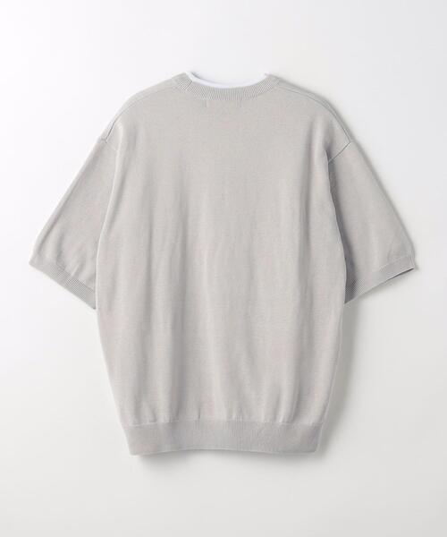 green label relaxing（グリーンレーベルリラクシング）の「コットン アクリル テンジク レイヤード Tシャツ（ニット/セーター・メンズ・ライトグレー/ライトブルー/ブラック・XL/L/S/M）」の21枚目の写真