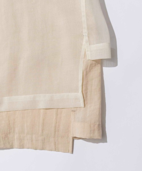 【美品】MAISON SPECIAL プライムオーバーレイヤリングシャツ　白 MAISON SPECIAL（メゾンスペシャル）の「《ユニセックスアイテム