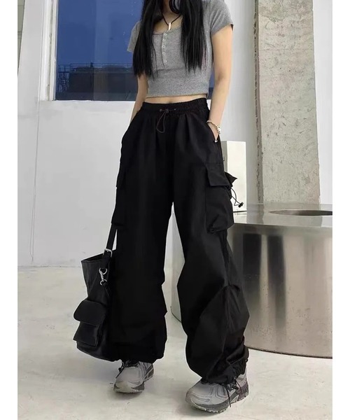 Silly(シリー)の「【ロングシーズン大活躍◎】ストリート カーゴパンツ(カーゴパンツ・レディース・グレー/ブラック/カーキ・SMALL/MEDIUM/LARGE/XX-LARGE/X-LARGE)」の6枚目の写真