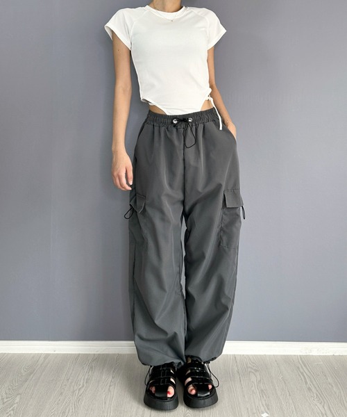 (激渋) カーゴパンツ　ストール付き 激渋) カーゴパンツストール付き