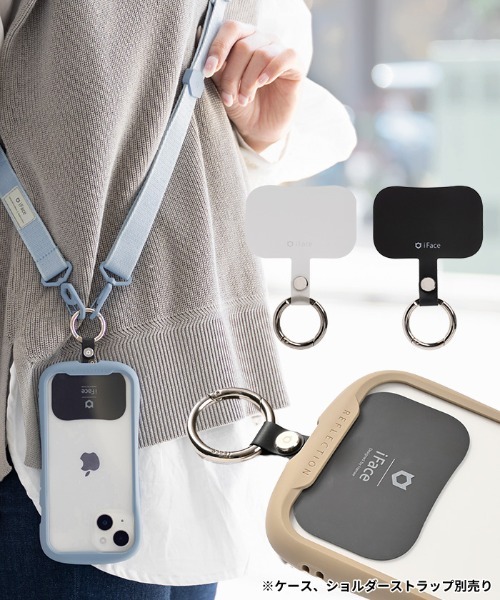 iFace(アイフェイス)の「iFace Hang and ストラップホルダー(スマホグッズ・レディース・クリア/ブラック/ゴールド・FREE)」の2枚目の写真