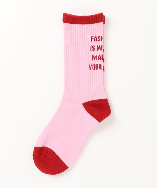 jouetie（ジュエティ）の「ボーダーSOX（ソックス/靴下・レディース・ピンク/ブラック/グリーン/オフホワイト・FREE）」の4枚目の写真