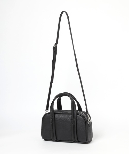 mysty woman(ミスティウーマン)の「ラウンドミニボストンBAG 962927(ボストンバッグ・レディース・マスタード/ブラック/アイボリー・FREE)」の7枚目の写真