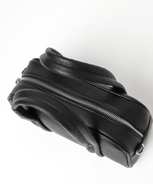 mysty woman(ミスティウーマン)の「ラウンドミニボストンBAG 962927(ボストンバッグ・レディース・マスタード/ブラック/アイボリー・FREE)」の11枚目の写真