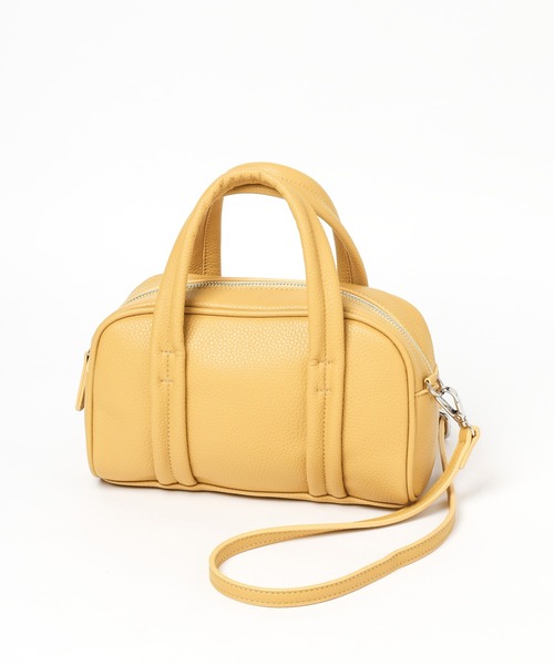 mysty woman(ミスティウーマン)の「ラウンドミニボストンBAG 962927(ボストンバッグ・レディース・マスタード/ブラック/アイボリー・FREE)」の10枚目の写真