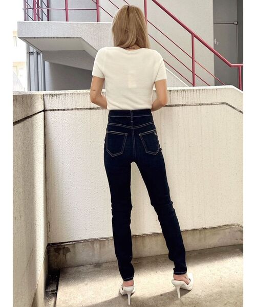 GYDA(ジェイダ)の「シャギーハーフスリーブニットTOPS(ニット/セーター・レディース・ベージュ/パープル/オフホワイト・FREE)」の20枚目の写真