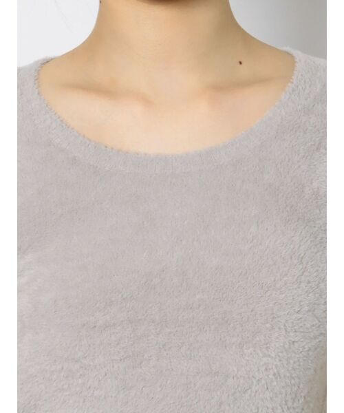 GYDA(ジェイダ)の「シャギーハーフスリーブニットTOPS(ニット/セーター・レディース・ベージュ/パープル/オフホワイト・FREE)」の10枚目の写真