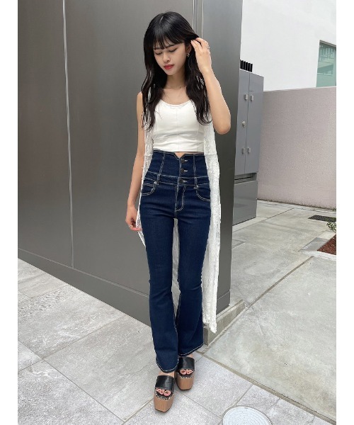 ENVYM（アンビー）の「LACEロングガウン（カーディガン/ボレロ・レディース・ホワイト/ブラック・FREE）」の13枚目の写真