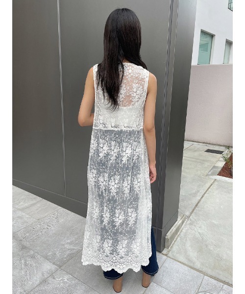 ENVYM（アンビー）の「LACEロングガウン（カーディガン/ボレロ・レディース・ホワイト/ブラック・FREE）」の16枚目の写真