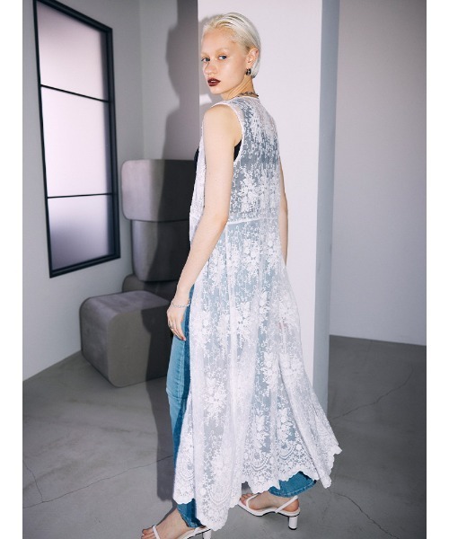 ENVYM（アンビー）の「LACEロングガウン（カーディガン/ボレロ・レディース・ホワイト/ブラック・FREE）」の20枚目の写真