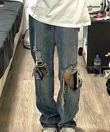 MGV | ストリートダメージルーズデニム(デニムパンツ)