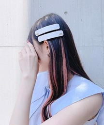 lilLilly | サテンスクエアヘアバレッタ(2set)(バレッタ/ヘアクリップ)