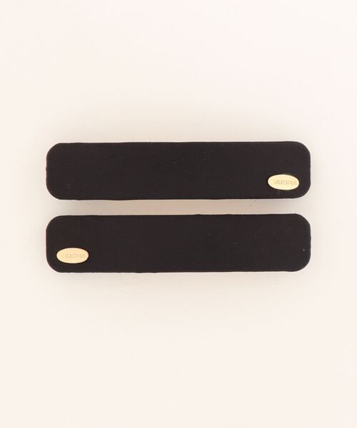 lilLilly（リルリリー）の「サテンスクエアヘアバレッタ(2set)（バレッタ/ヘアクリップ・レディース・ホワイト/ブラック/パープル/ピンク・FREE）」の9枚目の写真