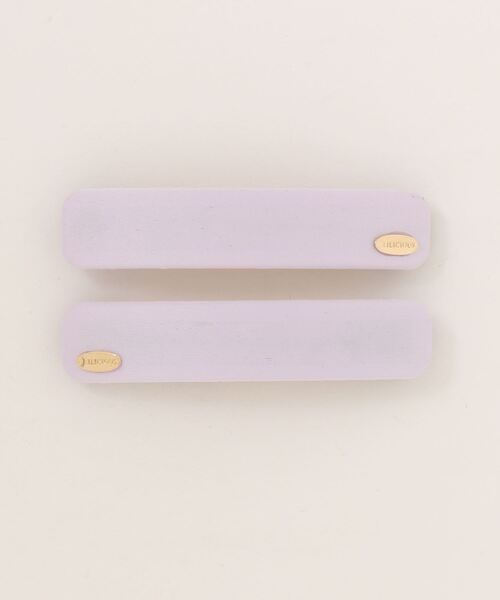 lilLilly（リルリリー）の「サテンスクエアヘアバレッタ(2set)（バレッタ/ヘアクリップ・レディース・ホワイト/ブラック/パープル/ピンク・FREE）」の10枚目の写真