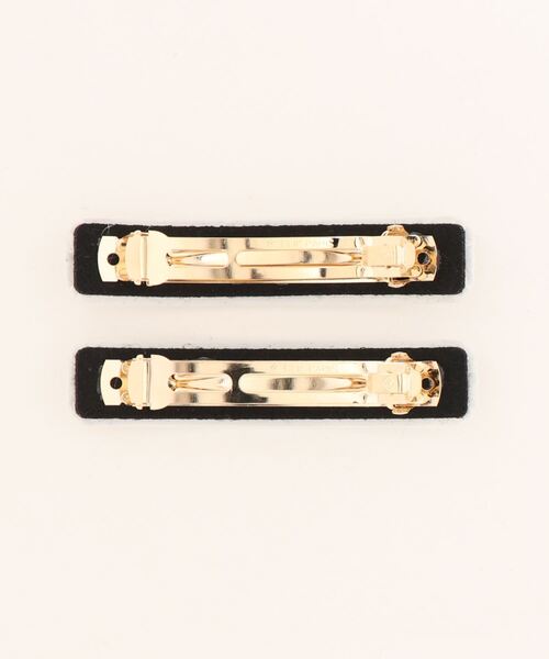 lilLilly（リルリリー）の「サテンスクエアヘアバレッタ(2set)（バレッタ/ヘアクリップ・レディース・ホワイト/ブラック/パープル/ピンク・FREE）」の13枚目の写真