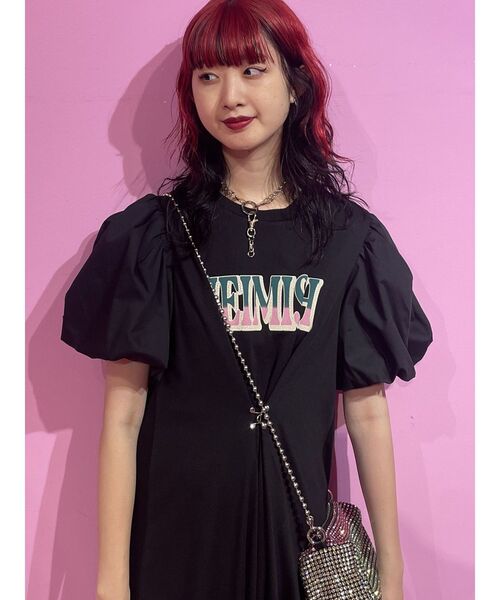 jouetie（ジュエティ）の「ドッキングスリーブロングワンピース（ワンピース・レディース・ブラック/パープル/オフホワイト・MEDIUM）」の21枚目の写真