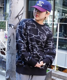 MANASTASH(}iX^bV)MANASTASH/}iX^bV/LITHIUM CREWNECK SWEAT(XEFbg)