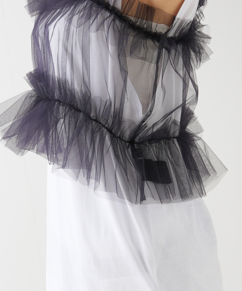 VERMEIL par iena イエナ チュール ビスチェ フリル ベスト チュールビスチェ（ベスト）｜VERMEIL par iena（ヴェルメイユパー