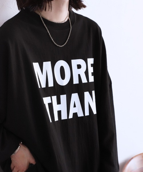reca(レカ)の「オーバーサイズビッグロゴTシャツ(Tシャツ/カットソー・レディース・グレー/ブラック/ホワイト・FREE)」の4枚目の写真