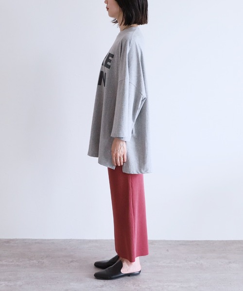 reca(レカ)の「オーバーサイズビッグロゴTシャツ(Tシャツ/カットソー・レディース・グレー/ブラック/ホワイト・FREE)」の9枚目の写真