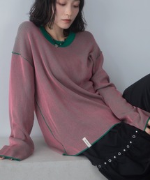 VACANCY（ヴァカンシー）の「プレーティング配色リブトップス/ユニセックス/新色追加（Tシャツ/カットソー）」