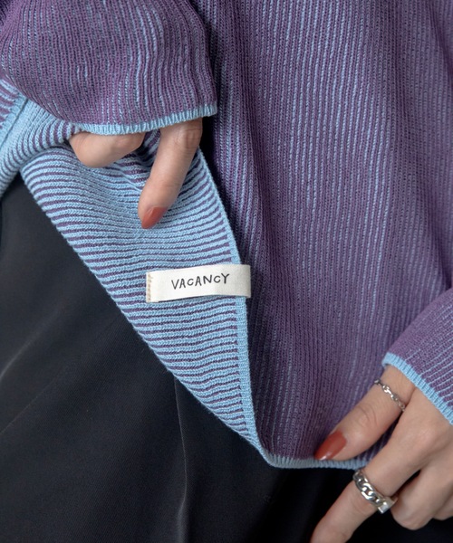 VACANCY（ヴァカンシー）の「プレーティング配色リブトップス/ユニセックス/新色追加（Tシャツ/カットソー・レディース・グリーン/オレンジ/ブルー/ブラック/ダークブルー/ボルドー/パープル/カーキ/ダークグリーン/イエロー・FREE）」の17枚目の写真