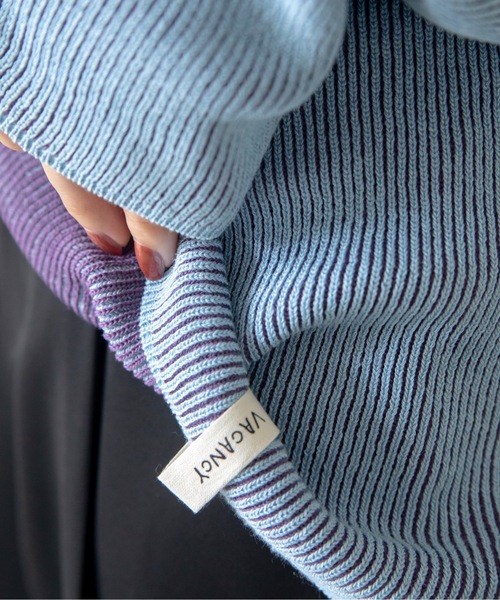 VACANCY（ヴァカンシー）の「プレーティング配色リブトップス/ユニセックス/新色追加（Tシャツ/カットソー・レディース・グリーン/オレンジ/ブルー/ブラック/ダークブルー/ボルドー/パープル/カーキ/ダークグリーン/イエロー・FREE）」の13枚目の写真