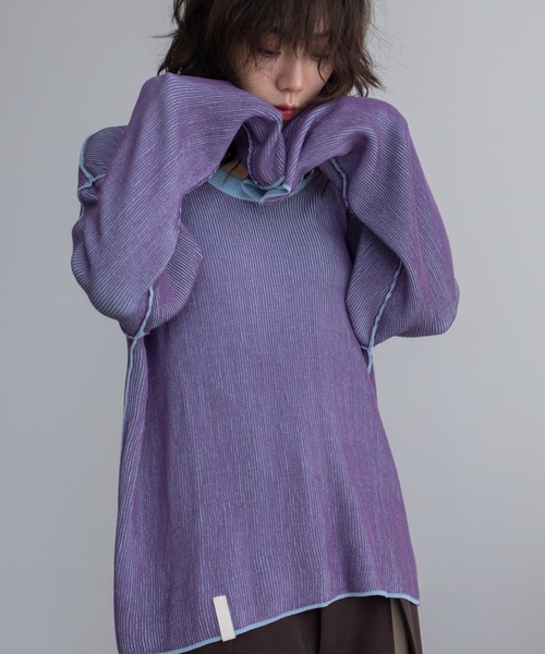 パープルリブの服 TV着用】【VERY 2月号掲載商品】ミラノリブニットワンピース | hLM