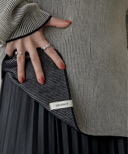 VACANCY（ヴァカンシー）の「プレーティング配色リブトップス/ユニセックス/新色追加（Tシャツ/カットソー・レディース・グリーン/オレンジ/ブルー/ブラック/ダークブルー/ボルドー/パープル/カーキ/ダークグリーン/イエロー・FREE）」の11枚目の写真