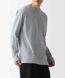 天竺編みクルーネック長袖Ｔシャツ