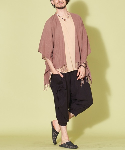 チャイハネ(チャイハネ)の「【チャイハネ】カディフリンジMEN'Sカーディガン(カーディガン/ボレロ・メンズ・グリーン/オフホワイト/ブラック/ブラウン・FREE)」の20枚目の写真