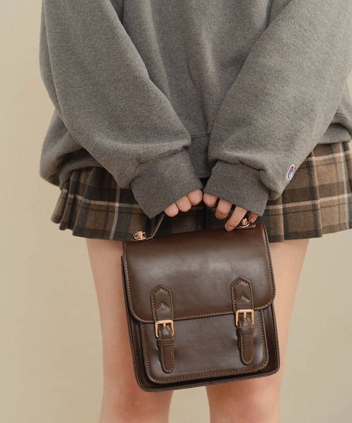 Cham.（チャム）の「プリーツチェックスカート（スカート・レディース・ブラウン・F）」の3枚目の写真