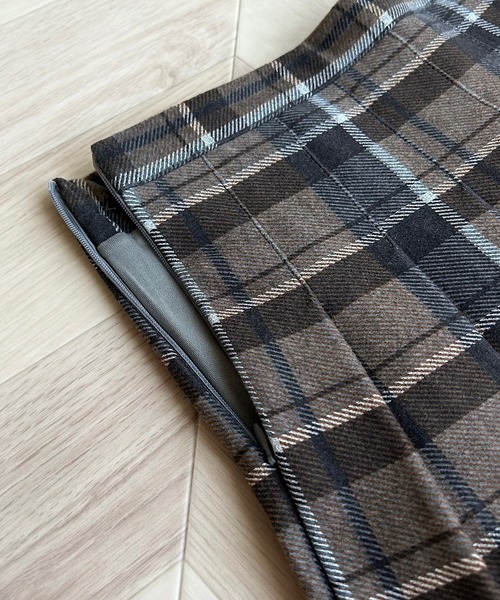 Cham.（チャム）の「プリーツチェックスカート（スカート・レディース・ブラウン・F）」の16枚目の写真