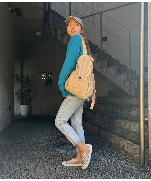 anap mimpi（アナップミンピ）の「ポケットシャーリングデザインリュック（バックパック/リュック・レディース・ブラック/ベージュ・FREE）」の8枚目の写真