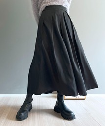 タックフレアロングスカート