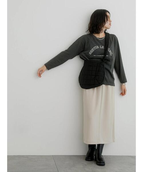 Samansa Mos2 blue（サマンサモスモスブルー）の「キルティングショルダーバッグ（ハンドバッグ・レディース・ブラック/カーキ/キナリ・F）」の5枚目の写真