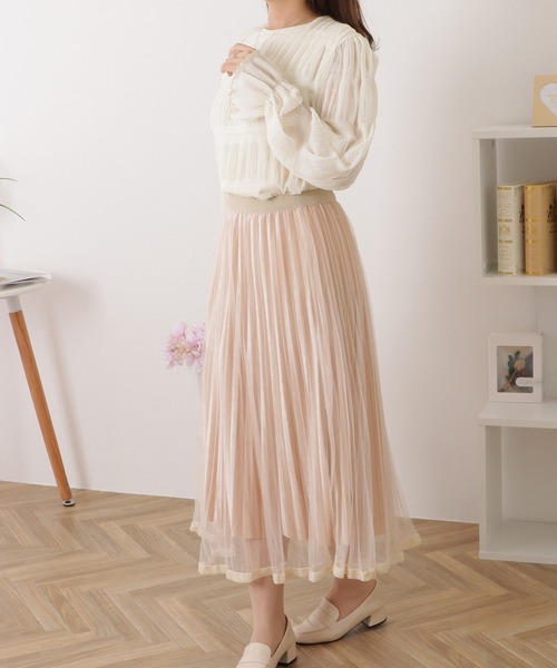 Lace Ladies(レースレディース)の「シャーリングシアーロングスリーブプルオーバー(シャツ/ブラウス・レディース・ブラック/アイボリー・M/XL)」の12枚目の写真