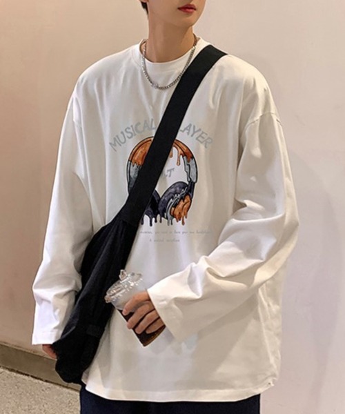Anchor Smith(アンカー スミス)の「ビッグシルエットグラフィックプリント長袖Tシャツ(Tシャツ/カットソー・メンズ・ブラック/アイボリー/ホワイト/グリーン/スミクロ・M/L)」の21枚目の写真