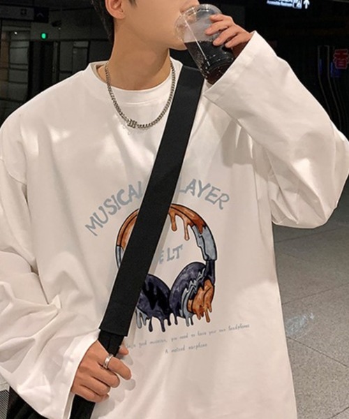 Anchor Smith(アンカー スミス)の「ビッグシルエットグラフィックプリント長袖Tシャツ(Tシャツ/カットソー・メンズ・ブラック/アイボリー/ホワイト/グリーン/スミクロ・M/L)」の20枚目の写真