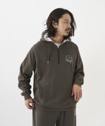 【OP:オーピー】ハーフジップパーカー バックプリント プルオーバーパーカー
