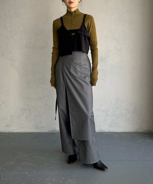 &g'aime（アンジェム）の「【&g’aime】フロントデザインニットビスチェトップス（ニット/セーター・レディース・ブラック/グレイッシュベージュ/パープル/グリーン系その他・FREE）」の11枚目の写真