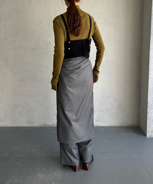 &g'aime（アンジェム）の「【&g’aime】フロントデザインニットビスチェトップス（ニット/セーター・レディース・ブラック/グレイッシュベージュ/パープル/グリーン系その他・FREE）」の12枚目の写真