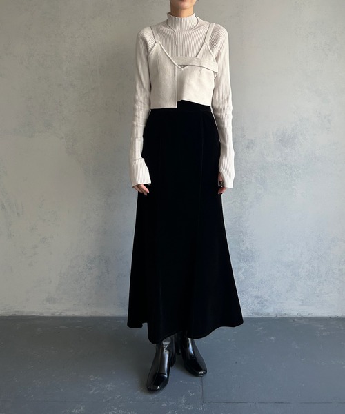 &g'aime（アンジェム）の「【&g’aime】フロントデザインニットビスチェトップス（ニット/セーター・レディース・ブラック/グレイッシュベージュ/パープル/グリーン系その他・FREE）」の19枚目の写真