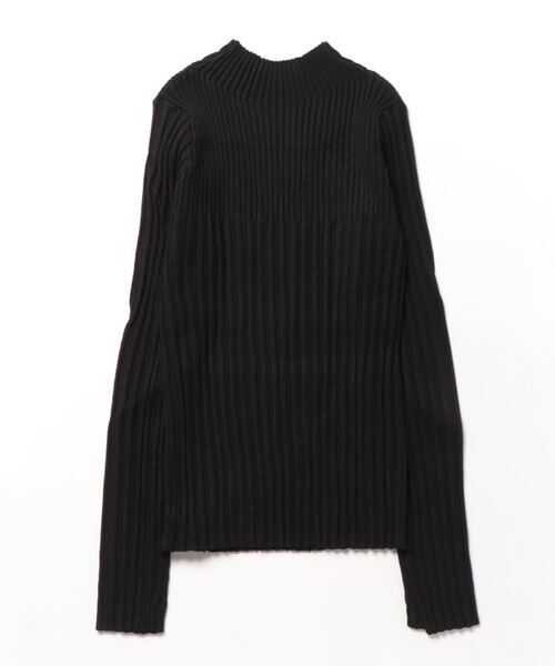 Thevon（ゼボン）の「袖スリット裏リブハイネックニット（ニット/セーター・レディース・ピンク/ブラック/グリーン/アイボリー/ベージュ・FREE）」の6枚目の写真