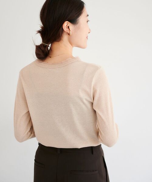 le.coeur blanc / ルクールブラン ラメリブカットソー セール】ラメリブカットソー（Tシャツ/カットソー）｜le.coeur