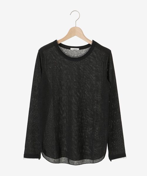 le.coeur blanc（ルクールブラン）の「ラメリブカットソー（Tシャツ/カットソー・レディース・ライトグレー/ブラック/ベージュ・38）」の17枚目の写真